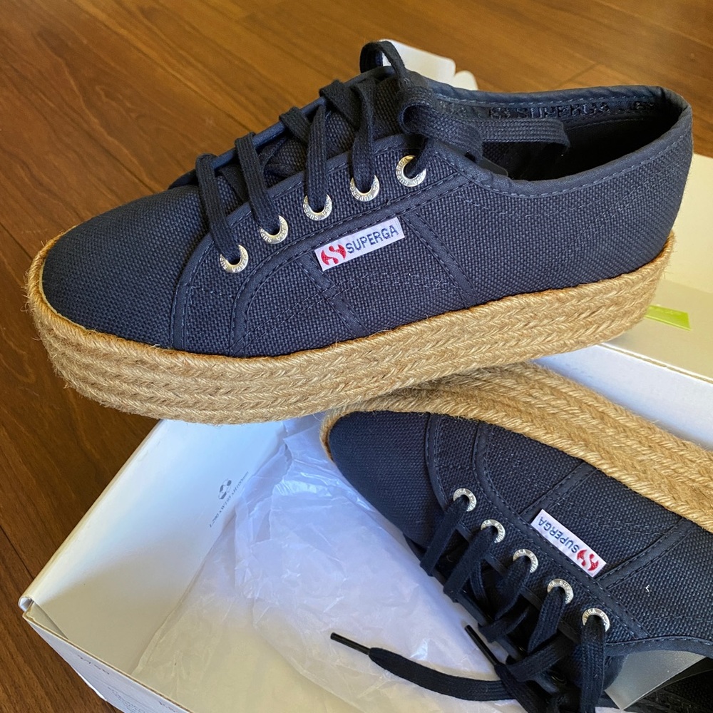 SUPERGA | 7.5 Navy Platform Cotropew Edpadrille